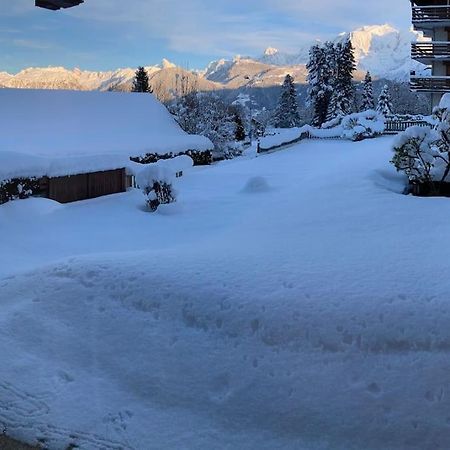 コンブルーLa Marmotte: Vue Mont Blanc, Terrasse, Parkingアパートメント エクステリア 写真