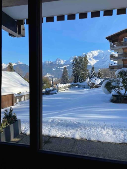 コンブルーLa Marmotte: Vue Mont Blanc, Terrasse, Parkingアパートメント エクステリア 写真