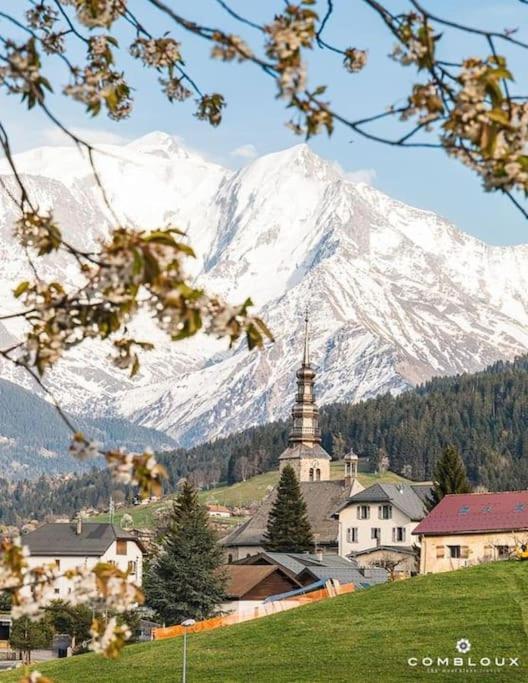 コンブルーLa Marmotte: Vue Mont Blanc, Terrasse, Parkingアパートメント エクステリア 写真