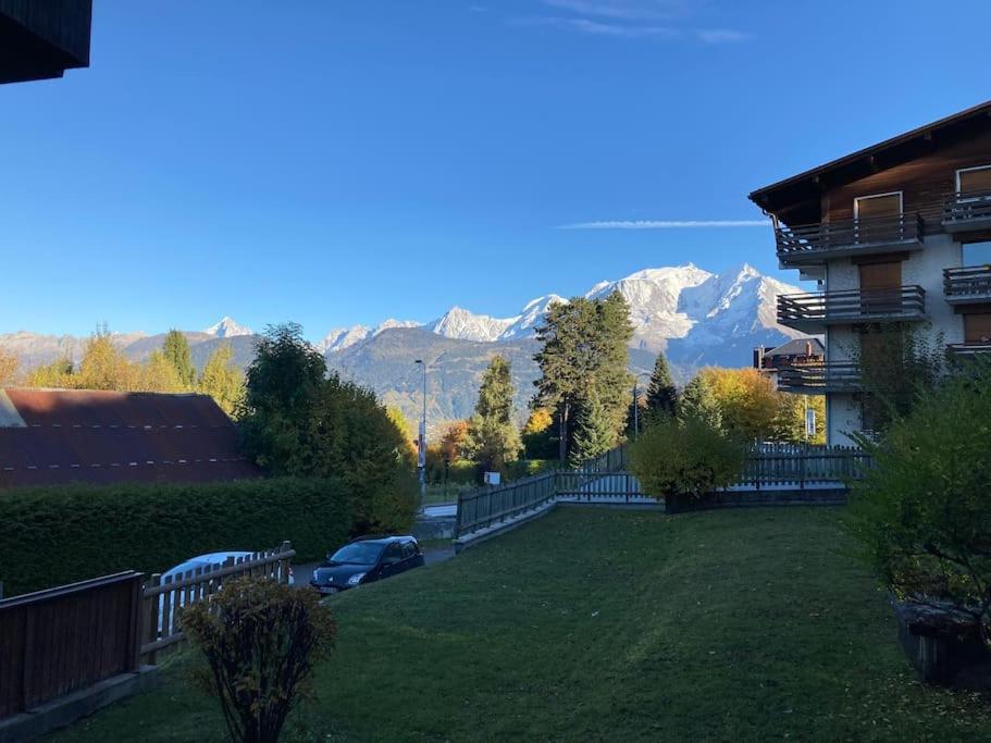 コンブルーLa Marmotte: Vue Mont Blanc, Terrasse, Parkingアパートメント エクステリア 写真